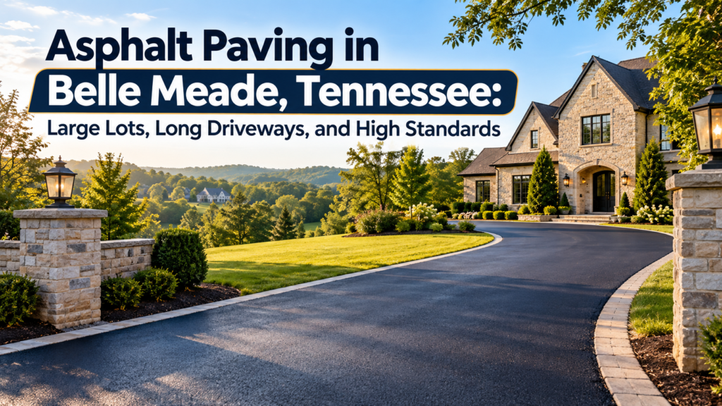 Asphalt Paving in Belle Meade, Tennessee: Large Lots, Long Driveways, and High Standards